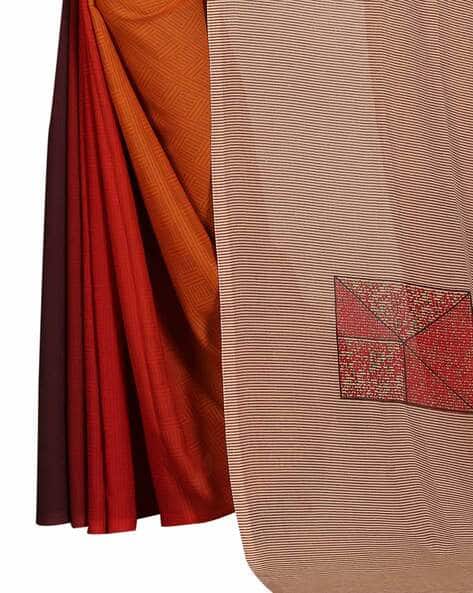 Geometric Print Half & Half Saree (Image - 1)