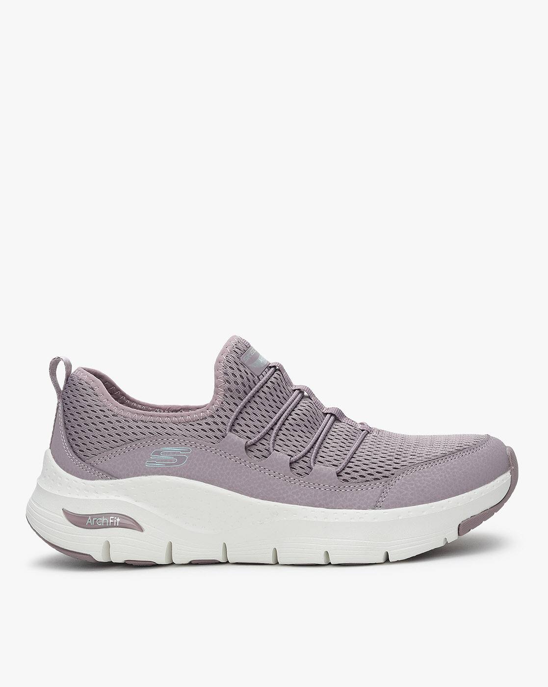 skechers panelled slip on shoes