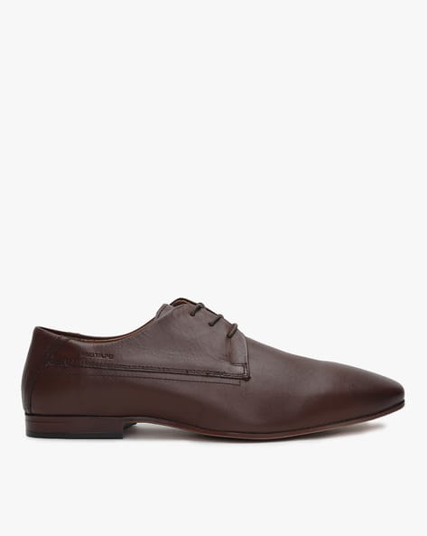 Low-Top Plain-Toe Derby Shoes (Image - 1)
