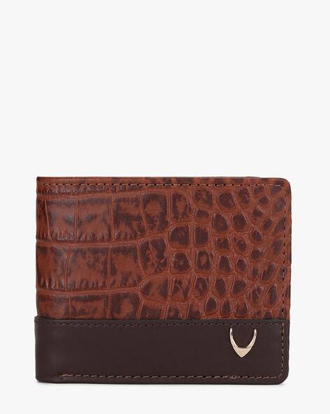 HIDESIGN Reptilian Pattern Leather Bi-Fold Wallet