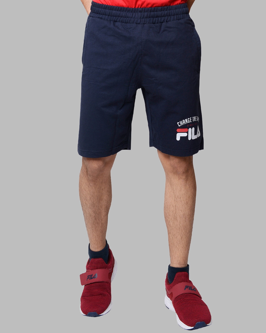 blue fila shorts