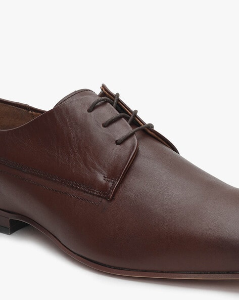 Low-Top Plain-Toe Derby Shoes (Image - 3)