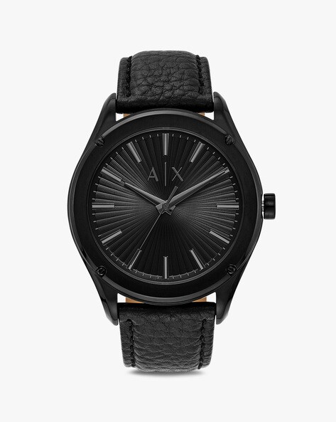 armani exchange black analogue watch