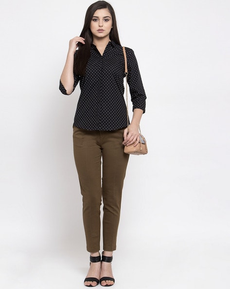 Buy Black Trousers & Pants for Women by X BLUES Online | Ajio.com