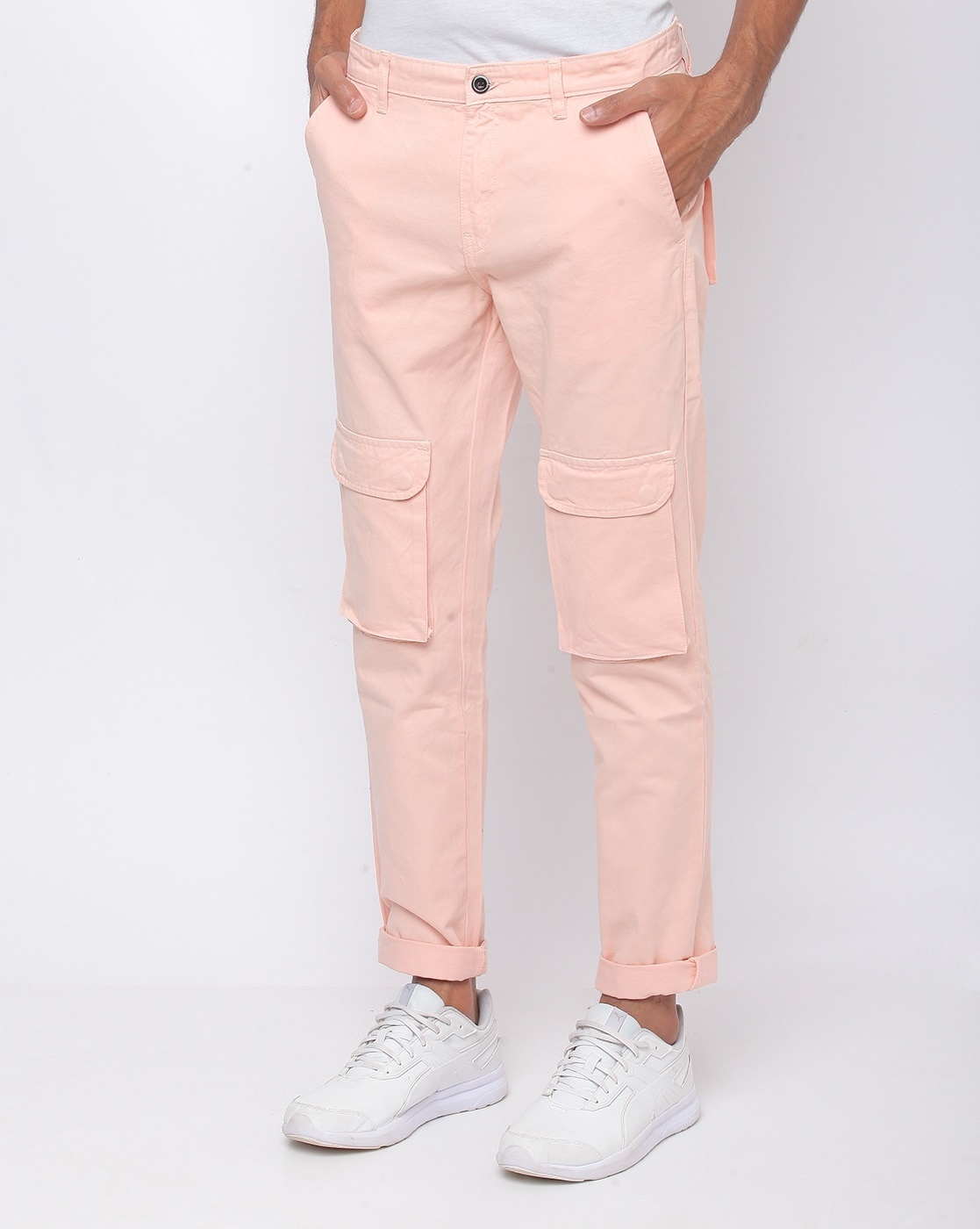 Pink Men Trousers - Buy Pink Men Trousers online in India