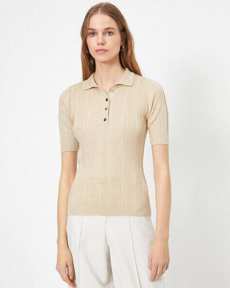 Buy Beige Tops for Women by Koton 