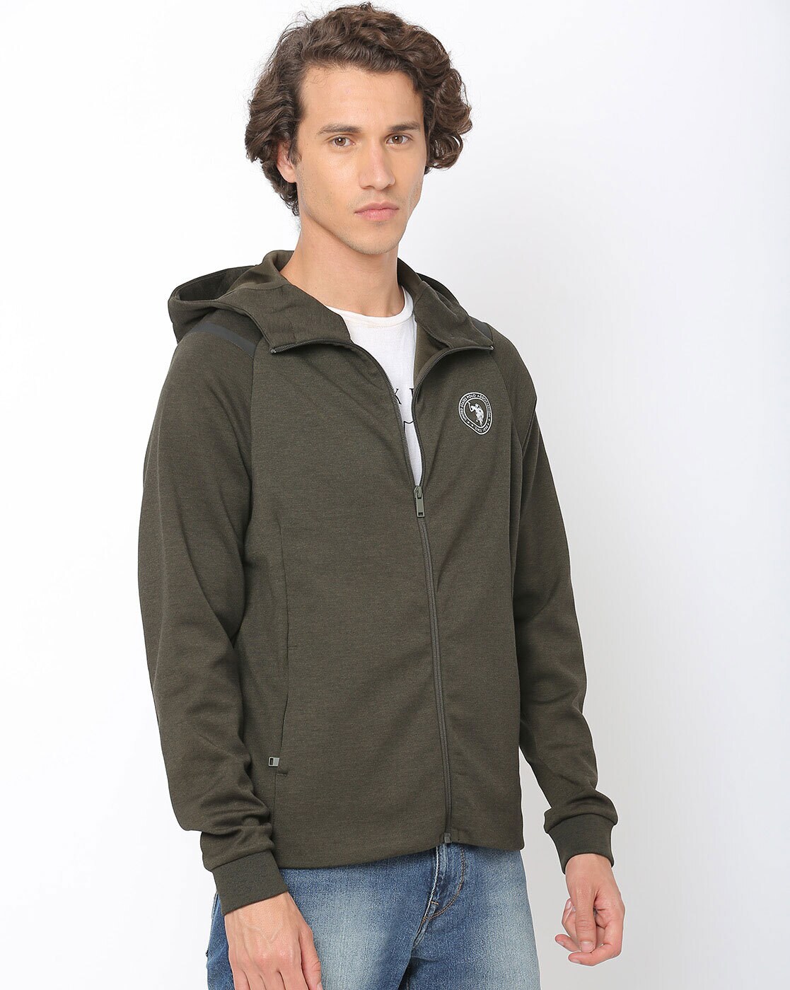 dark grey polo hoodie
