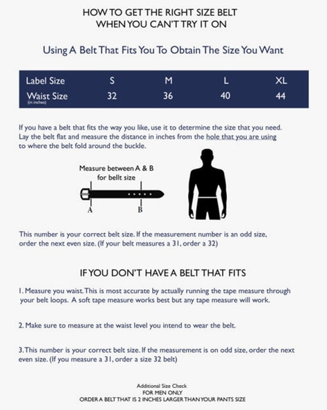 tommy hilfiger belt size chart