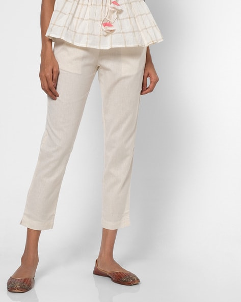 Mid-Calf Length Pants with Insert Pockets Price in India