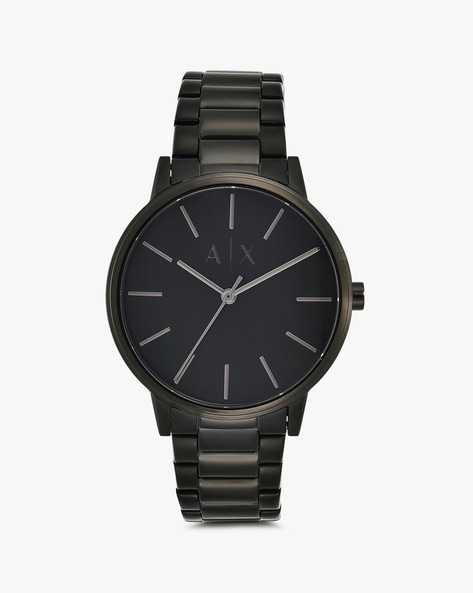 armani exchange black analogue watch