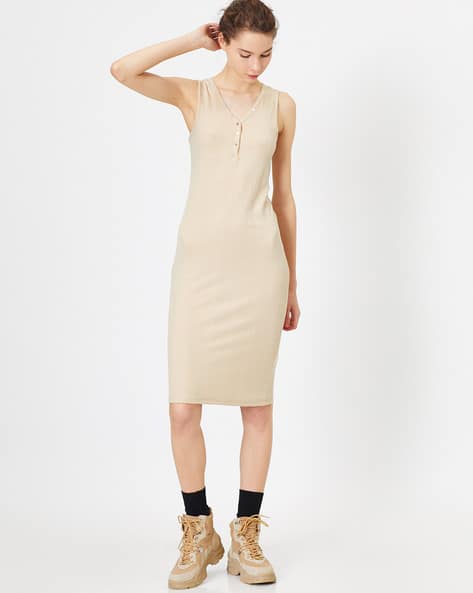 beige bodycon