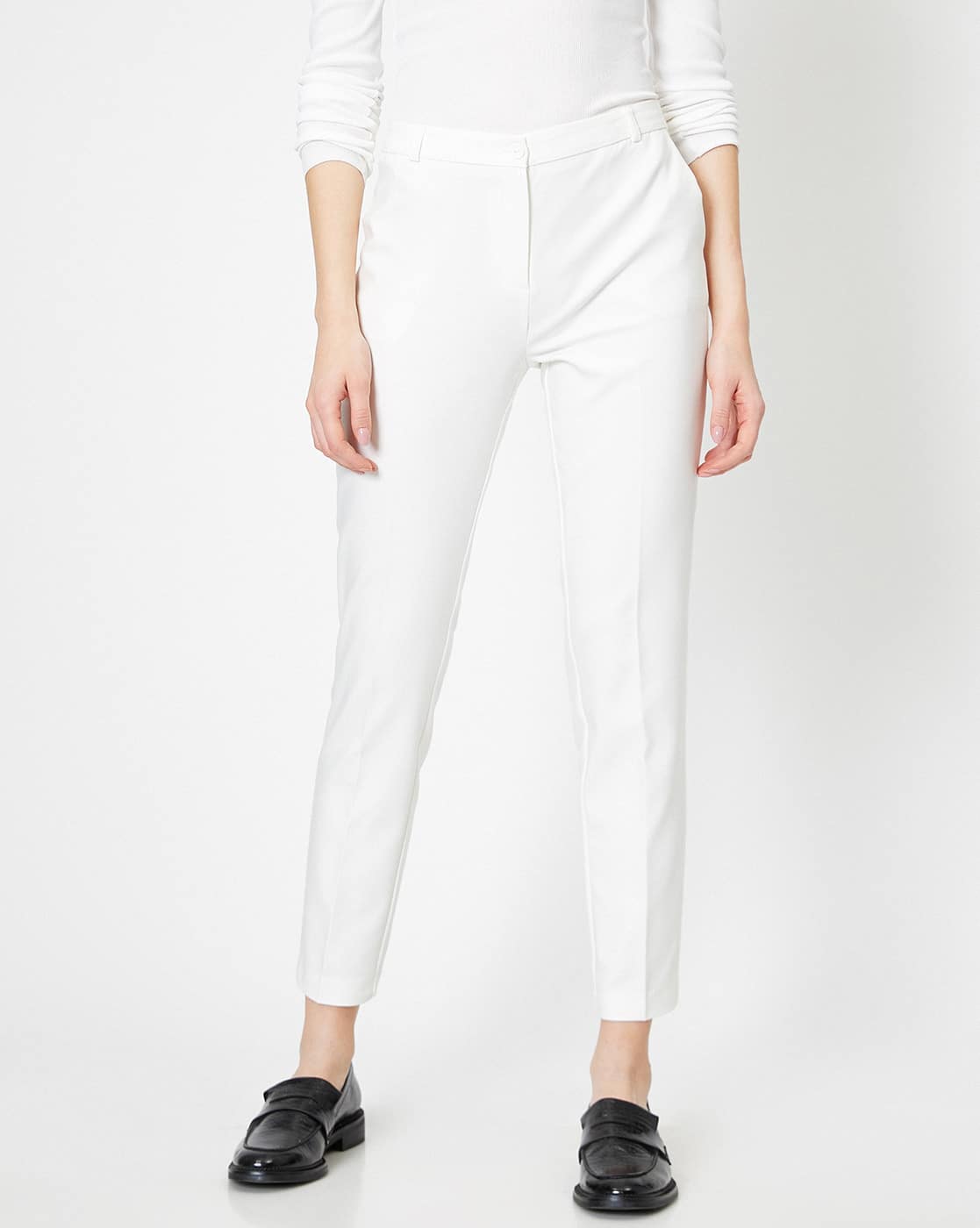 womens off white trousers