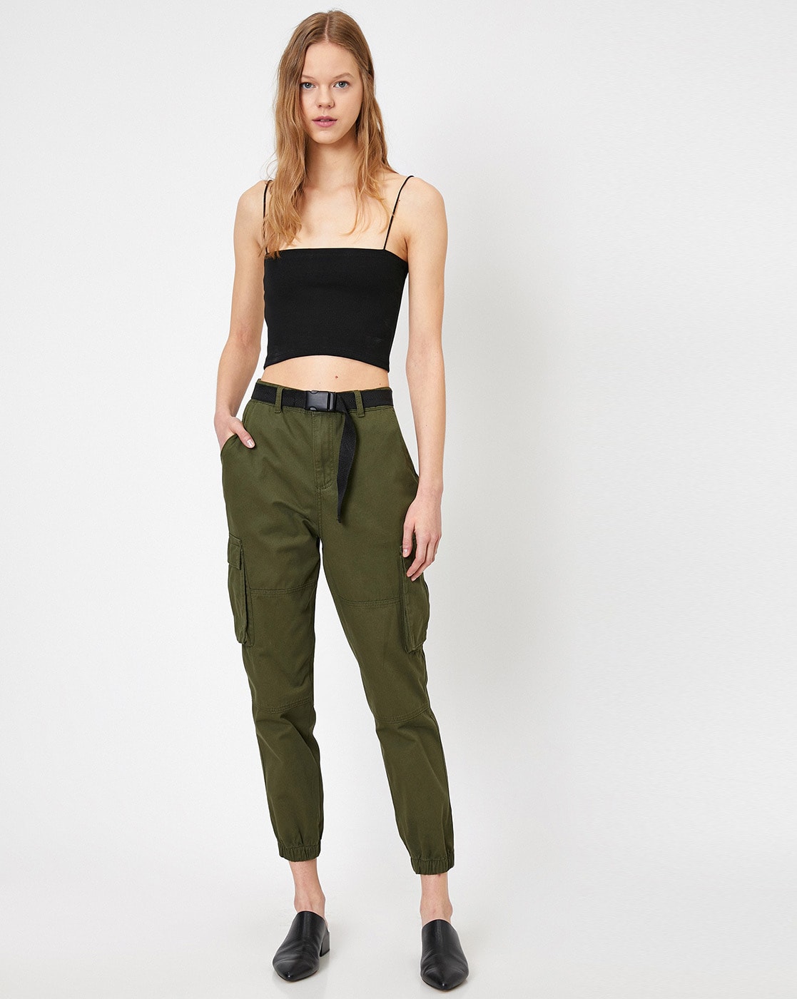 Women Black Cargo Trousers Pants Ladies High Waist Khaki Green Y2K Plus  Size Cargo Outfits Pants For Women - AliExpress