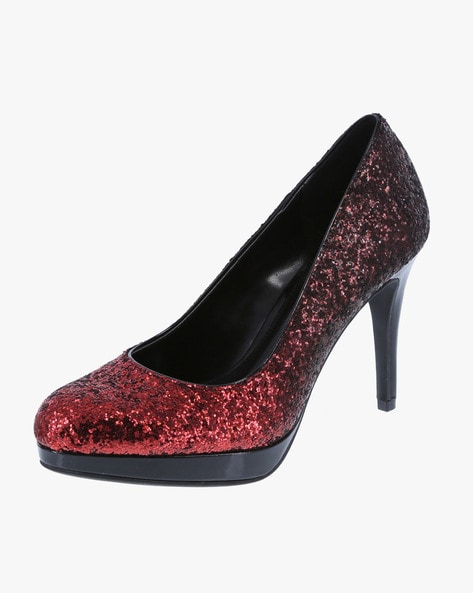 Payless red hot sale glitter shoes