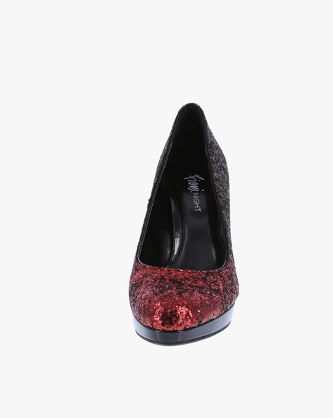 Payless red store glitter shoes