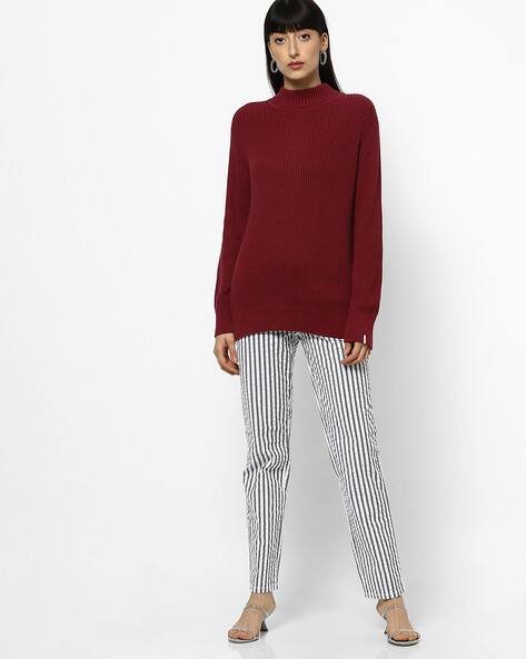 burgundy tommy hilfiger sweater