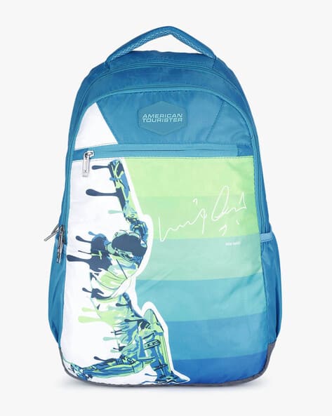 Printed Backpack with Front-Zip Pocket