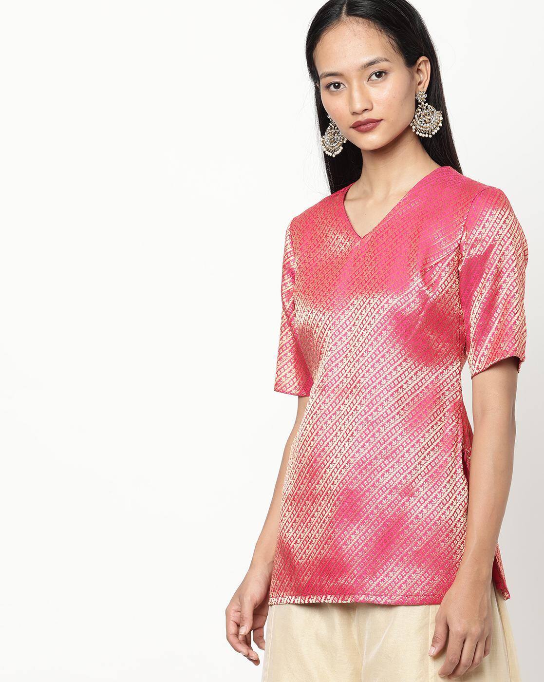 pink root kurtis