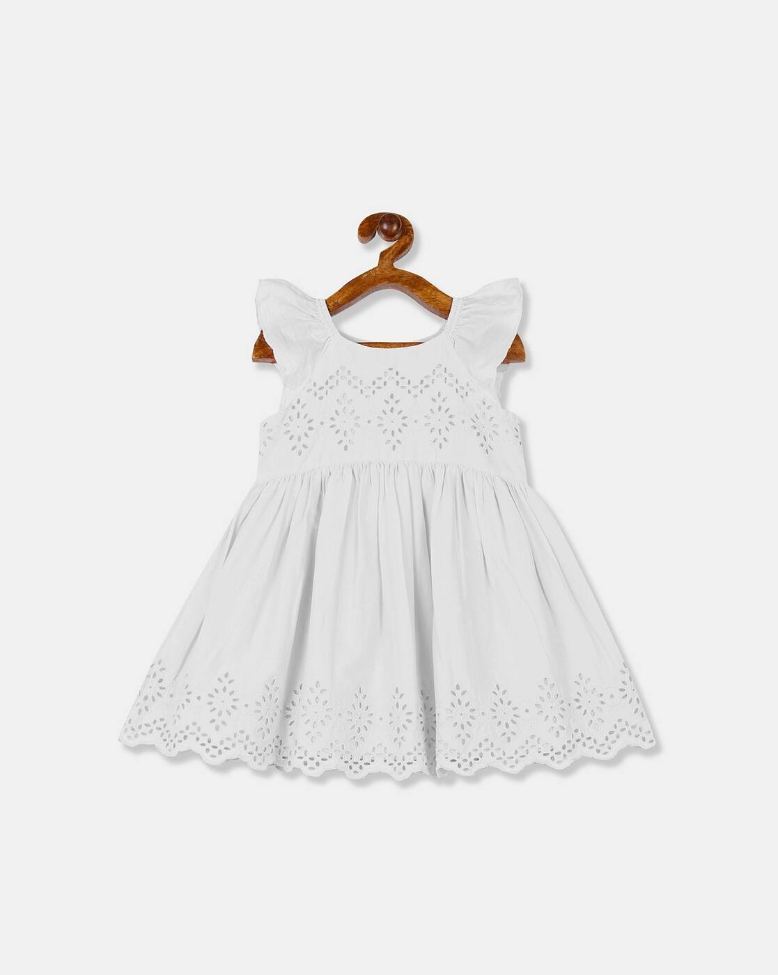 gap eyelet flutter dress