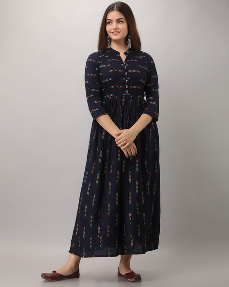 Indian Print Flared Kurta