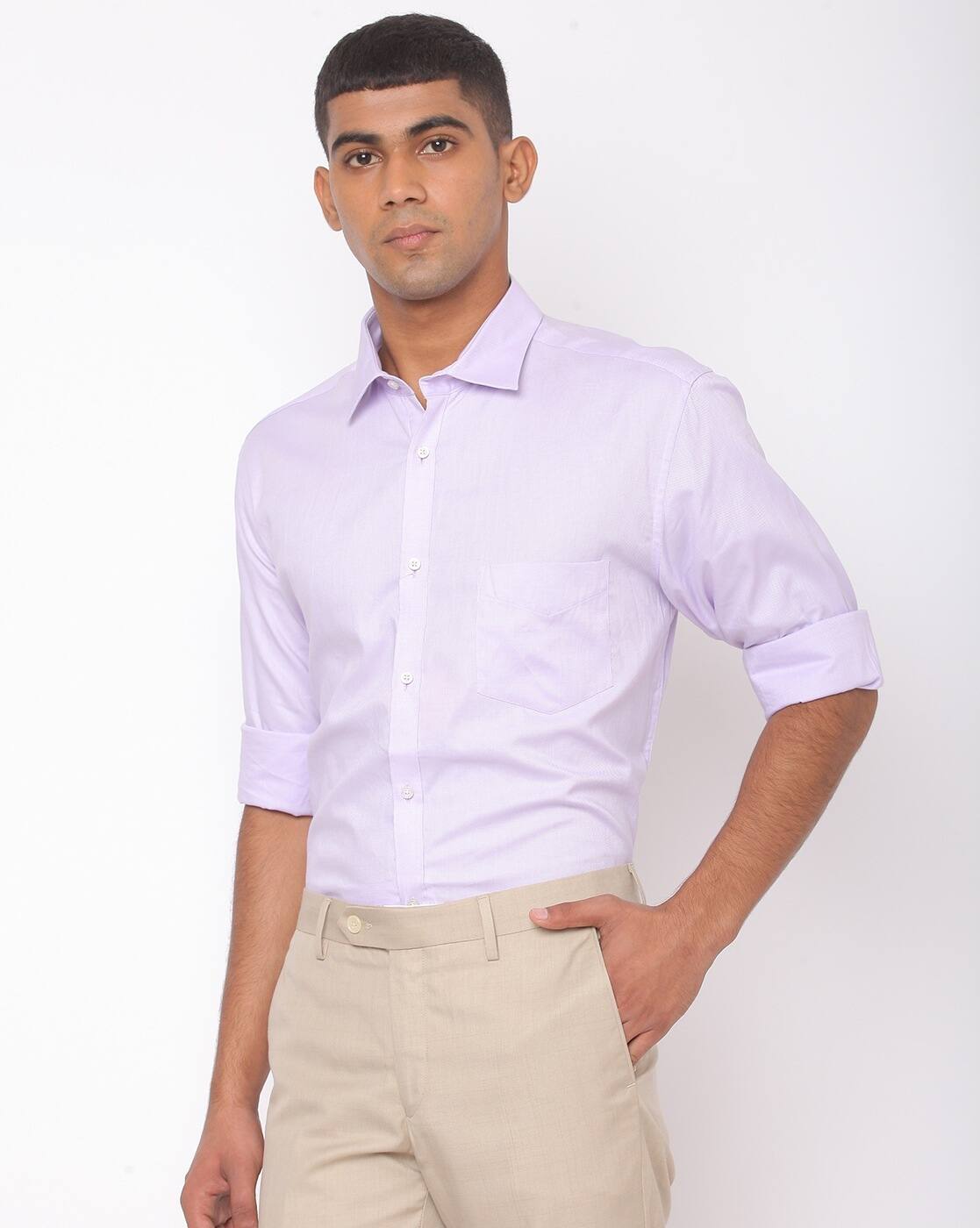 Buy Lavender Shirts for Men by ONLY 