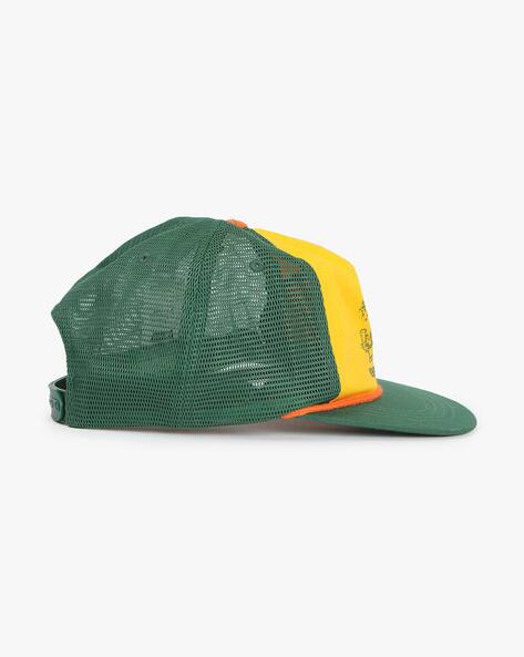 yellow and green cap