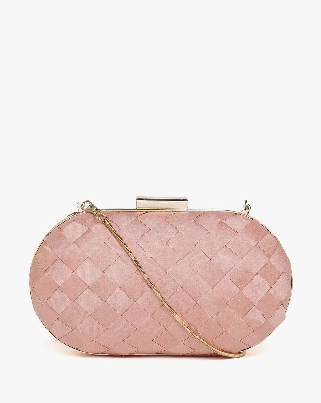 pastel pink clutch bag