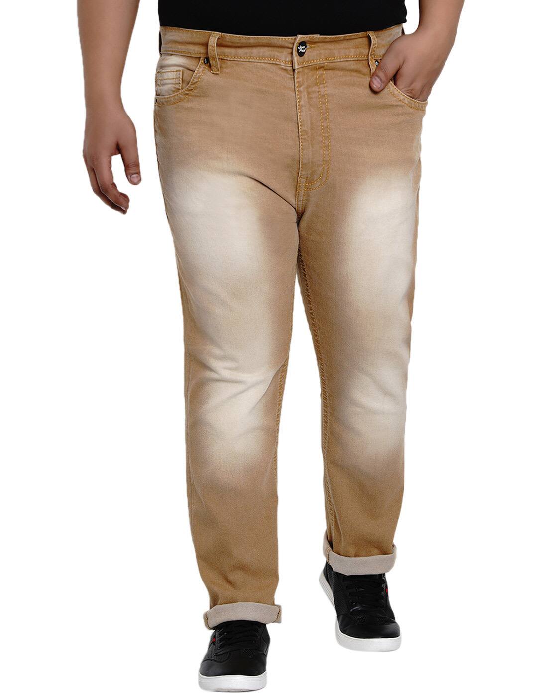 relaxed fit khaki jeans