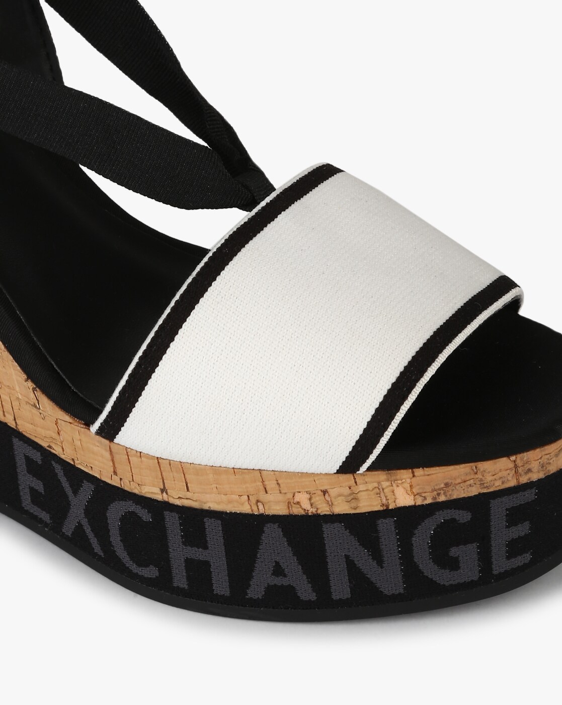 Colourblock Strappy Platform Wedges