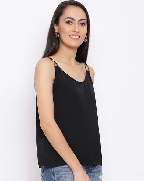 Top with Embellished Shoulder Straps (Image - 3)