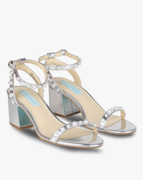 Buy Silver Heeled Sandals for Women by BETSEY JOHNSON Online Ajio