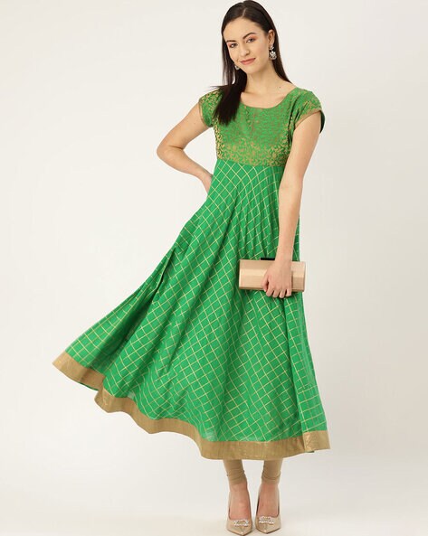 short sleeve anarkali kurti