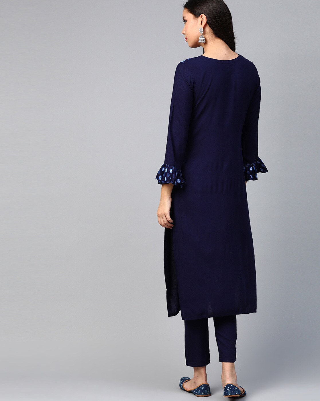 navy blue tapered dress