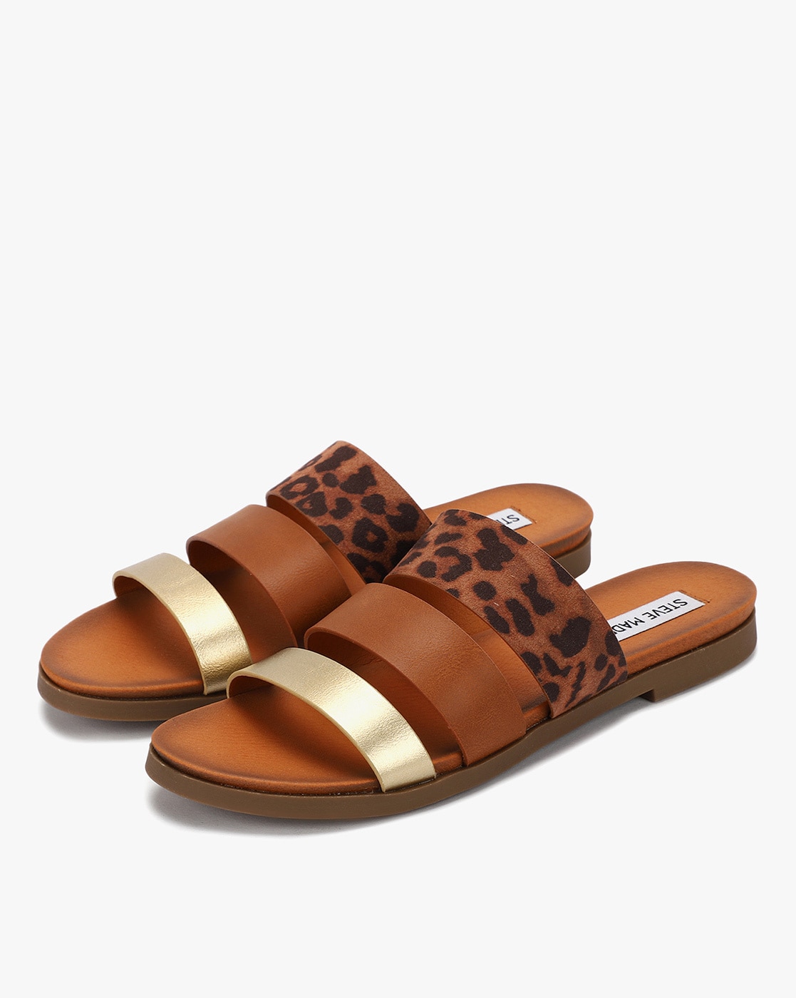 steve madden brown flat sandals