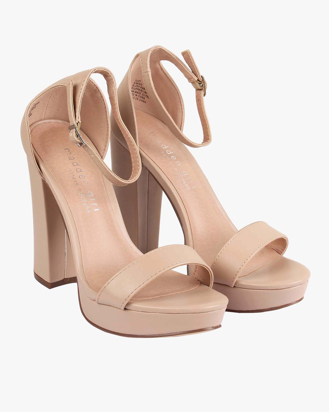 chunky nude sandals