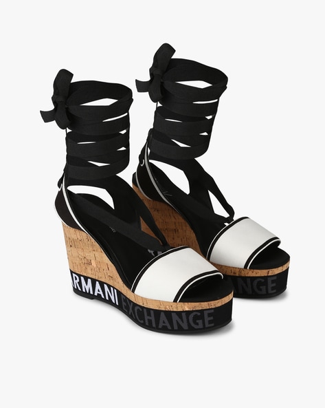 Armani wedge hot sale sandals