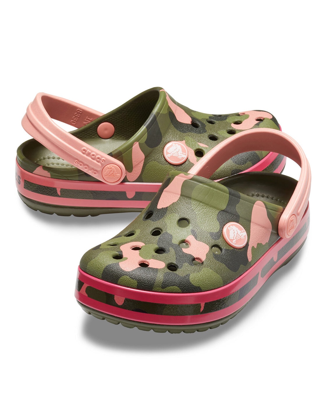 crocs camouflage pink