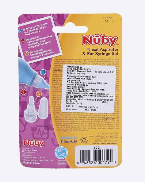 Nuby Medical Nasal Aspirator And Ear Syringe Set - 04852600172 – ebuystt