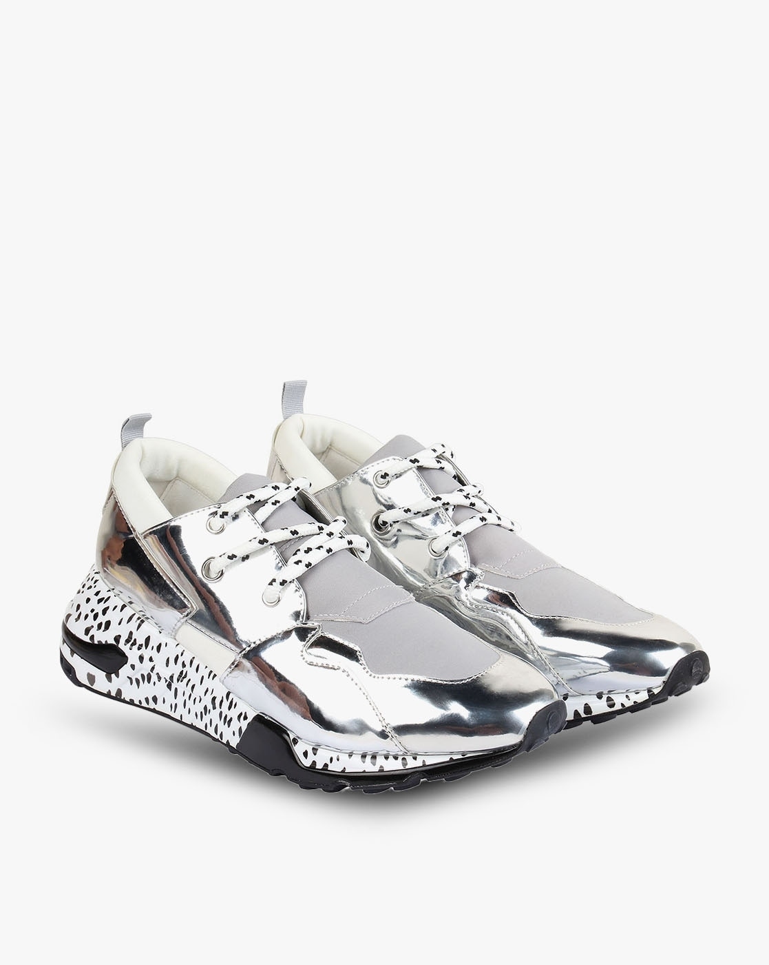 steve madden silver sneakers