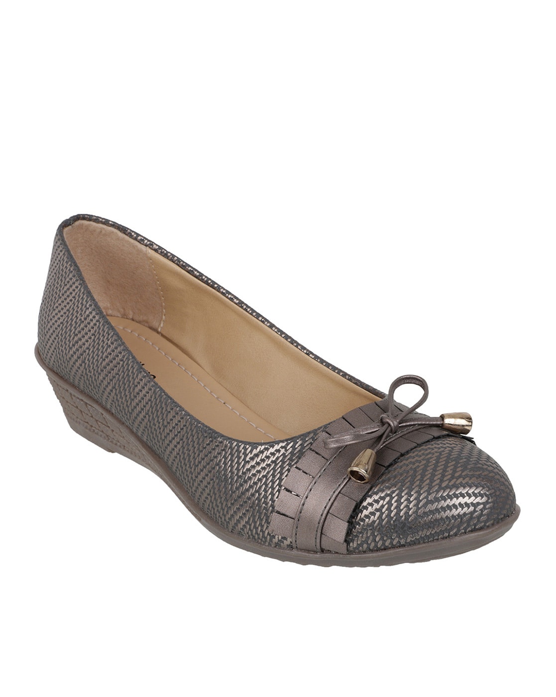 Grey Heeled Shoes for Women by VARDHRA 
