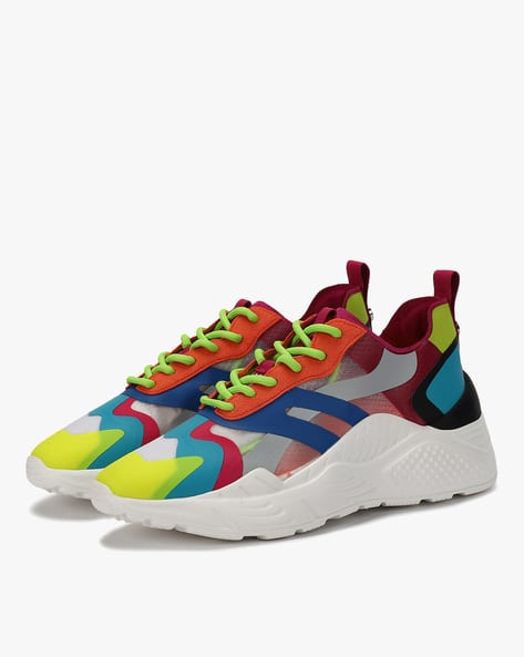 Ashen Panelled Lace-Up Shoes