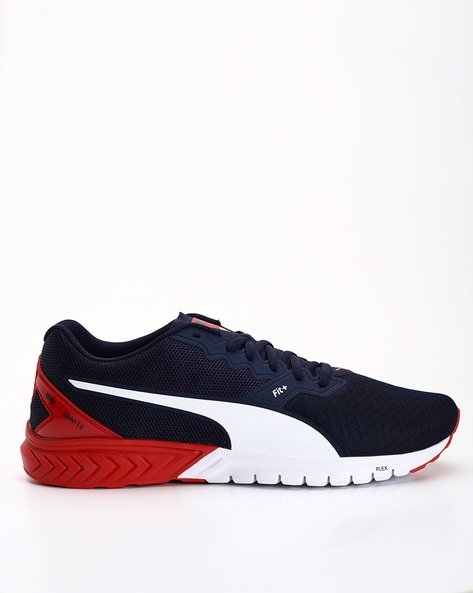 Navy Blue \u0026 Red Sports Shoes for Men 