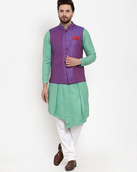 purple nehru jacket