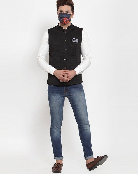 Modi jacket with shirt and clearance jeans