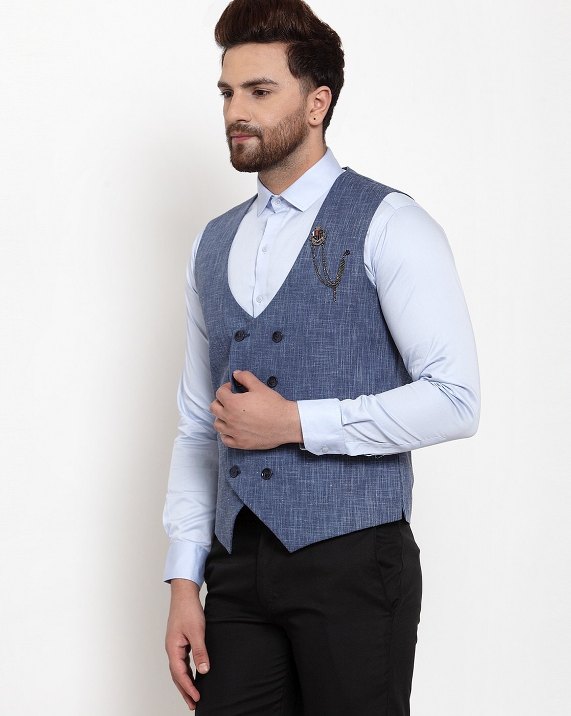 Buy Grey Blazers & Waistcoats for Men by Maxence Online | Ajio.com