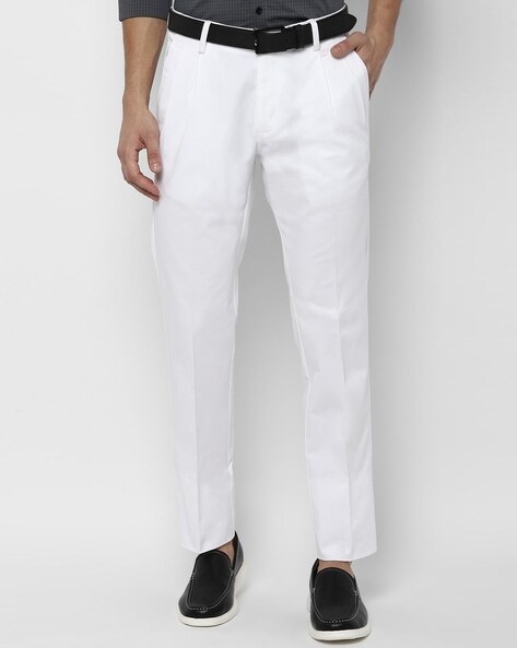 Buy Allen Solly Men Navy Trousers online