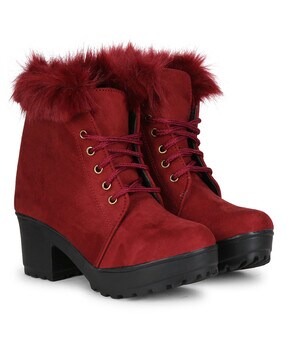 Buy Cherry Boots for Women by COMMANDER 