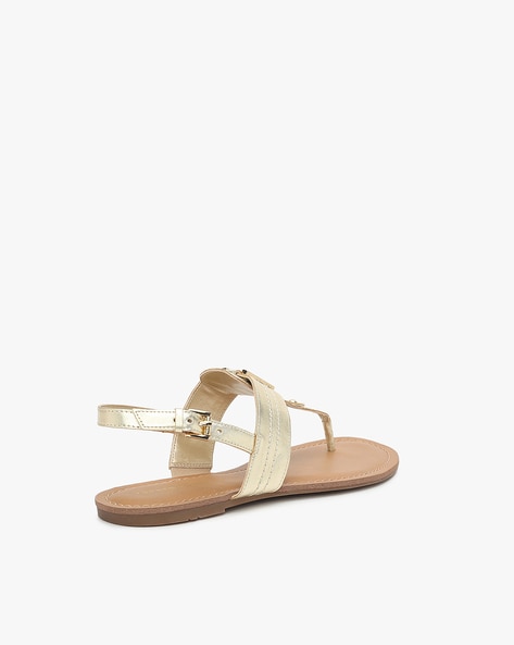 T strap Slingback Flat Sandals