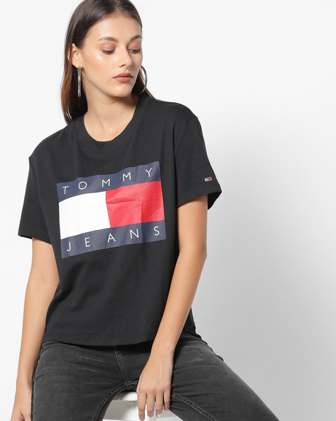 Buy Black Tshirts for Women by TOMMY HILFIGER |
