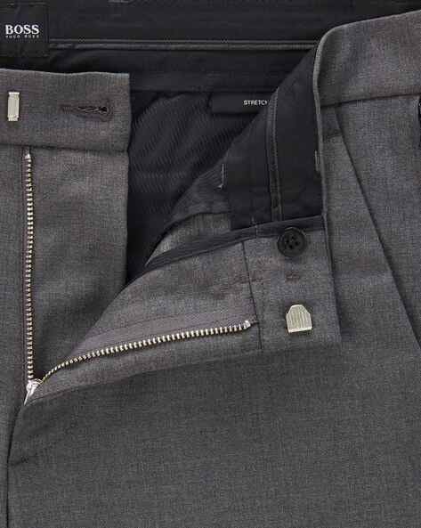 Chinos with zip clearance pockets